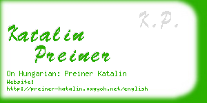 katalin preiner business card